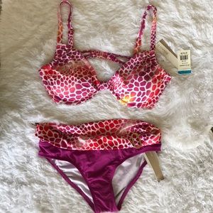 Purple pattern swimsuit